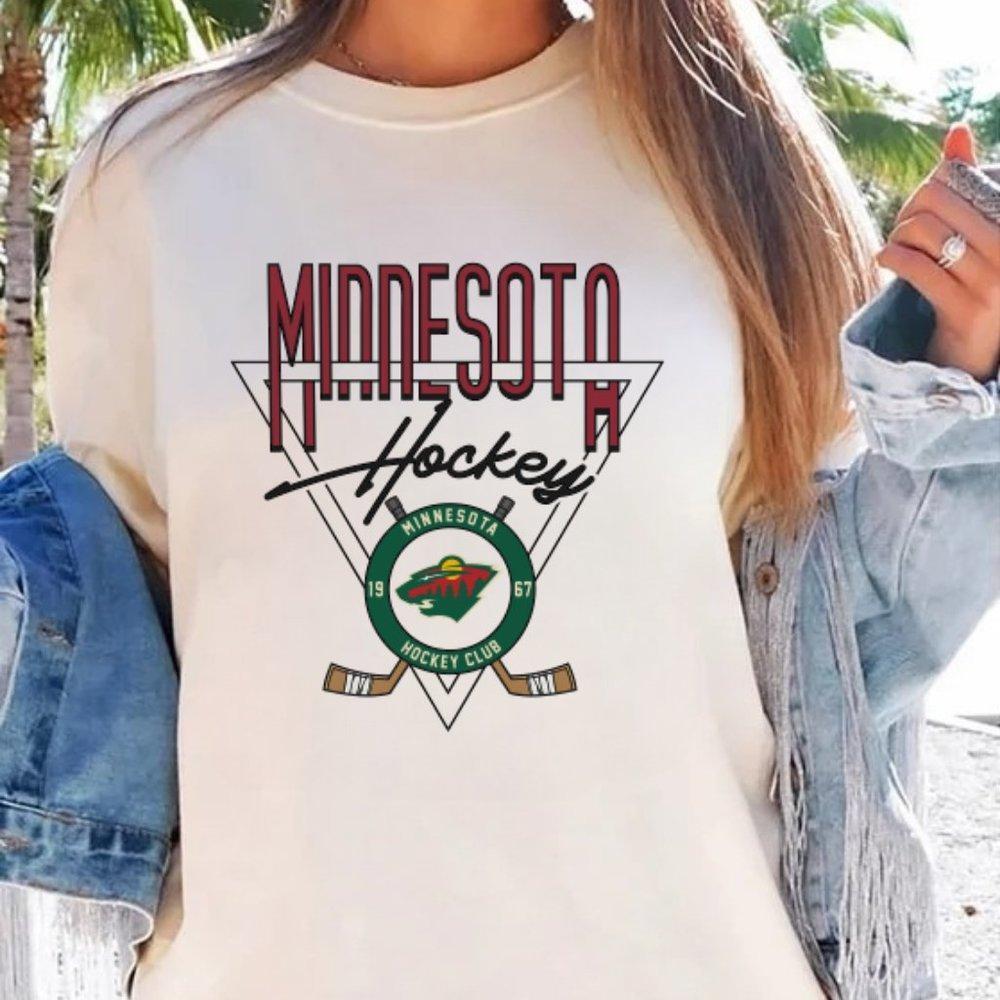 Minnesota Hockey Design Tshirt, White Unisex Style Shirt, Minnesota Wild Tee